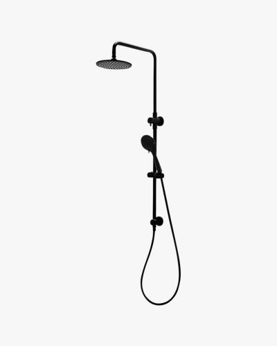 Eleanor Shower Twin Head with Internal Inlet Black