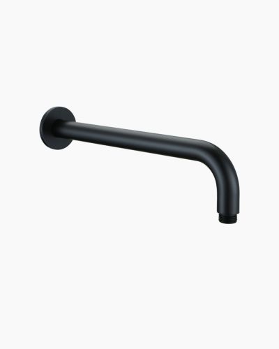Tiffany Round Curved Shower Wall Arm Black