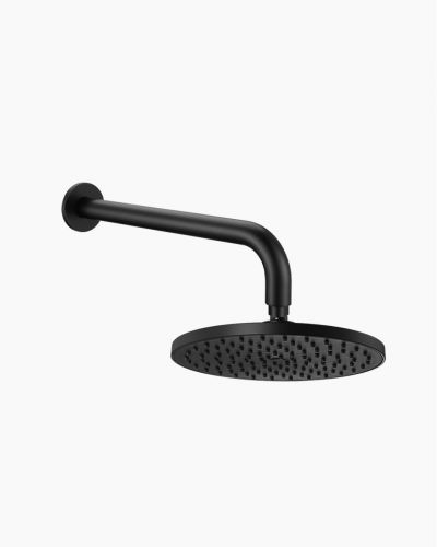 Tiffany Wall Shower Arm & Eleanor Shower Head Set Black
