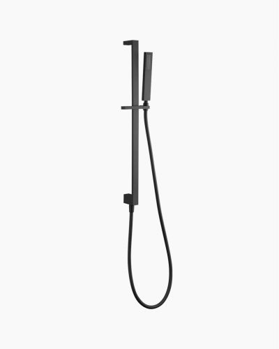 Sebastian Handheld Shower Head with Rail Internal Inlet Black