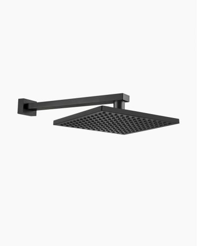 Sebastian Wall Shower Arm & Shower Head Set Black