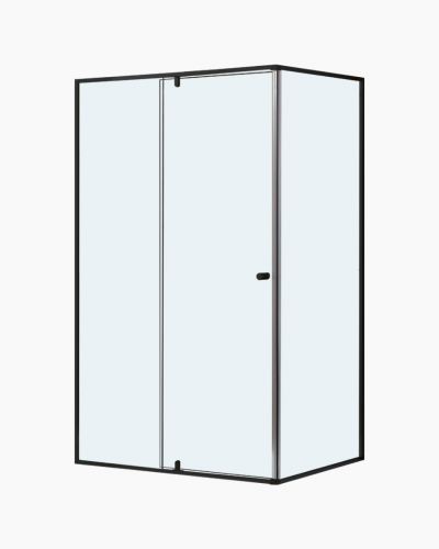 Lorna Streamlined Frame Shower Screen 1200mm Black