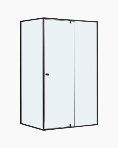 Lorna Streamlined Frame Shower Screen 1200mm Black