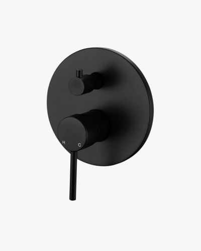 Eleanor Diverter Wall Mixer Black