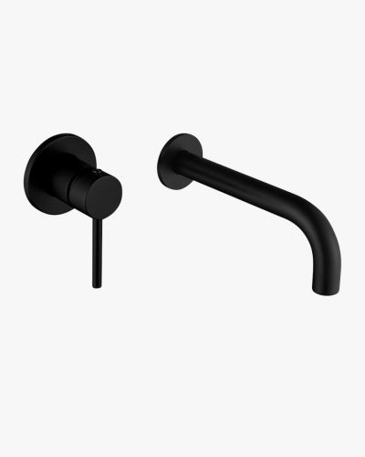 Tiffany Basin Wall Spout & Mixer Set Black